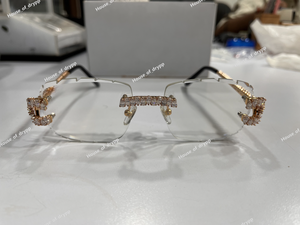 VVS Moissanite Diamond <b>Rimless</b> Photochromic <b>Sunglasses</b> 925 Sterling Silver Lightweight Hip Hop Luxury Statement - Product Image 5