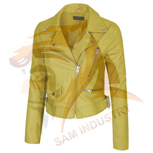 Chaqueta de Cuero Vintage de Alta Calidad para Mujer, Nueva Moda, Chaqueta de Cuero con Cierre y Manga Larga para Otoño e Invierno - Product Image 2