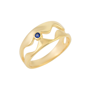 2026 New <b>925</b> Sterling <b>Silver</b> <b>Ring</b> 14K Gold Plated Blue Sapphire Gemstone Band Fine Jewelry At Low Price Direct From The Supplier - Product Image 1