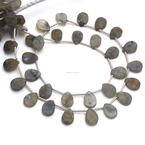 Perles de Labradorite Naturelle Premium Lisses en Forme de Poire, 16 Pouces, 7x10.5 à 8.5 x 11mm, Fil de Pierres Précieuses pour la Fabrication de Bijoux Faits Main - Product Image 3