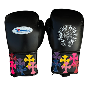 Conjunto de Boxeo Personalizado de Cuero Genuino con Cordones, Transpirable, que Absorbe la Humedad, de Secado Rápido, con Parches Cruzados Coloridos, para Artes Marciales - Product Image 4