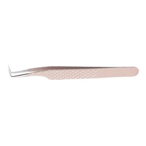 Pince à épiler professionnelle pour extensions de cils, nouvelle conception, volume, en acier inoxydable, à bout rond classique - Product Image 3