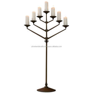 Antler Candle Holder With Base Religious Menorah Candlesticks Multi <b>Branch</b> Indoor Home Decor Designs Metal Candle Holders - Product Image 4