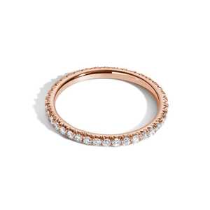1.8มม. แหวนเพชรบางแบบเรียงซ้อนสีทอง14K 18K แหวนเพชรบางแบบซ้อนกันได้ F กับแหวนขยายขนาดเล็กแหวน - Product Image 3