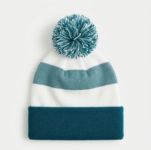 Bonnet unisexe à revers plié, service OEM à prix abordable, bonnet d'hiver décontracté, couleurs unies, logo personnalisé - Product Image 6