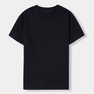 T-shirt surdimensionné en coton tricoté à col rond et manches courtes pour homme, de la meilleure qualité, avec option d'impression numérique de logo personnalisé pour hommes et femmes - Product Image 1