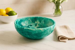 Cuenco decorativo moderno de resina epoxi para una elegante disposición de mesa que agrega una belleza única con un patrón de resina. - Product Image 5