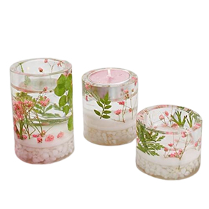 Portavelas de resina marmoleada verde esmeralda hecho a mano, resistente al calor, epoxi, para decoración moderna del hogar y regalo de boda. - Product Image 4