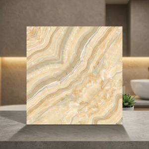 กระเบื้องพอร์ซเลนขัดเงา Calacatta White Book Match ขนาด 600x600 มม. หนา 10 มม. ป้องกันการลื่น รับประกัน 5 ปี ดีไซน์ลายหินอ่อน สำหรับตกแต่งภายใน - Product Image 3