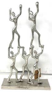 Escultura Moderna de Mano en Metal Plateado, Estatua de Dedo Indicador, Objeto Artístico Creativo con Base de Mármol, Decoración de Lujo para Hogar u Oficina - Product Image 2