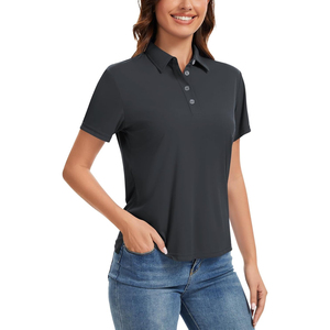 Polo Elegante para Mujer, Manga Corta, Corte Ajustado, Cuello con Detalle en Contraste, Polo Moderno y a la Moda - Product Image 4
