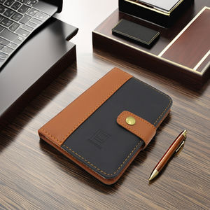 HONGHA Model 4607 Digital Printing Leather <b>Notepad</b> <b>A6</b> Thread Sewing Bound 200 Pages High-Whiteness 70gsm Lined Paper Gift - Product Image 1