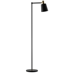 Lampe sur pied noire de luxe avec base en marbre et abat-jour en lin de qualité supérieure pour une décoration intérieure élégante - Product Image 6