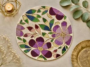 Elegant <b>Beaded</b> Embroidery <b>Placemats</b> Handmade Dining Accessories for Luxury Home Table Decor Wedding Dinner Parties at cheap cost - Product Image 1