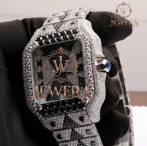 Mossinate Stainless Steel White Gold and Silver <b>Watch</b> Sparkling Diamond <b>Watch</b> <b>for</b> Men and Women with Fashionable Design - Product Image 6