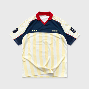 Newest Design <b>Men's</b> Striped Short Sleeve Sporty T-Shirt <b>Turtleneck</b> Embroidery Front Regular Fit 100% Cotton Breathable Hip Hop - Product Image 1