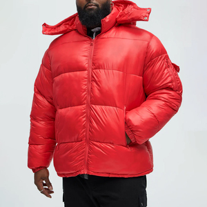 Blouson matelassé unisexe de haute qualité, style décontracté, brillant, col montant, à capuche, vente en gros, blousons gonflés personnalisés, toutes tailles - Product Image 4