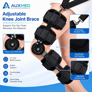 Soporte Universal para Rodilla con Correa para Hombro, Control <span class=keywords><strong>de</strong></span> Rango <span class=keywords><strong>de</strong></span> Movimiento <span class=keywords><strong>de</strong></span> 0 a 120 Grados para Rehabilitación y Entrenamiento - Product Image 2