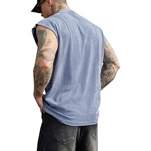 เสื้อกล้ามออกกำลังกายผู้ชาย แฟชั่น เสื้อยืดแขนกุด ทรงเข้ารูป สำหรับฟิตเนส ยิม ออกกำลังกาย เล่นกีฬา เพาะกาย ใส่สบายๆ ในฤดูร้อน น้ำหนักเบา - Product Image 3