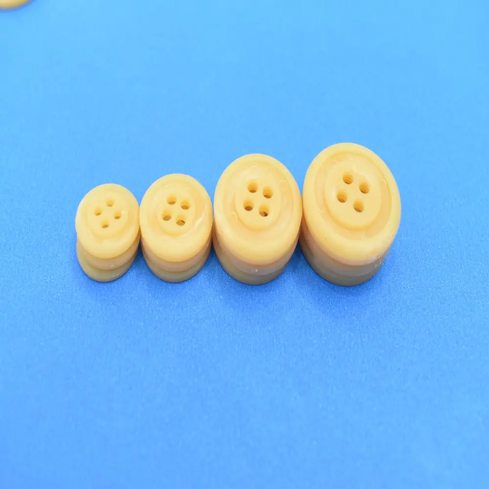 Botón de Material de resina de arroz de alta calidad Tipos de botones de resina plástica con 4 AGUJEROS PARA Botón de ropa de camisa