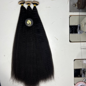 Cinta de pelo virgen en extensiones de cabello lacio rizado, Cabello 100% natural vietnamita/brasileño, cutícula completa alineada - Product Image 6