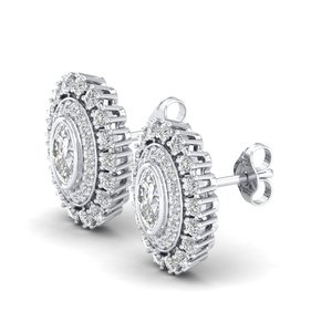 REYES Nuevo Diseño, Pendientes de Plata de Ley 925 con Diamantes Cultivados en Laboratorio HPHT CVD, Joyería de Lujo para Regalo de Boda o Compromiso para Mujer - Product Image 3