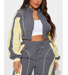 Custom Unisex 2 Piece Set Windbreaker Tracksuit Men's Sport <b>Jacket</b> with Zip up Nylon Outfits Windbreaker Track Suit for <b>Women</b> - Product Image 6