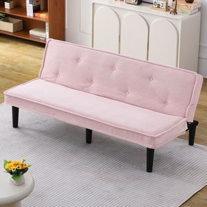 Divano Letto in Velluto a Coste da 66 Pollici, Arredamento Versatile per Soggiorno o Camera da Letto, Trasformabile in Due Stili - Product Image 5