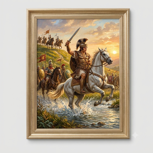 Reproduction d'art sur toile peinte à la main, personnalisée, Napoléon traversant les Alpes, Malmaison, peinture à l'huile, art mural pour la décoration d'hôtel - Product Image 1