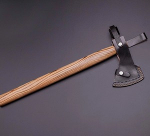 Hache de fendeur à tête en acier forgé, manche en bois, qualité industrielle, outil de fällage d'arbres - Product Image 5