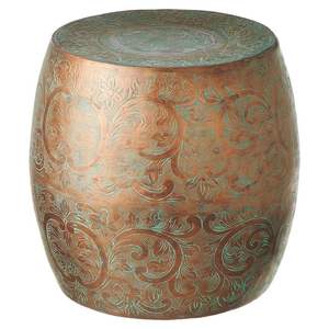 Mesa auxiliar metálica Accent para la esquina de la sala de estar con estante de almacenamiento, diseño industrial moderno, estructura robusta, pieza de mobiliario compacta - Product Image 2