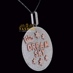 จี้เพชรโมอิสซาไนต์ TASNIM Iced Crown Star DREAM SKY VVS เงินแท้ 925 ชุบทองคำสีกุหลาบ สร้อยคอโมอิสซาไนต์ - Product Image 6