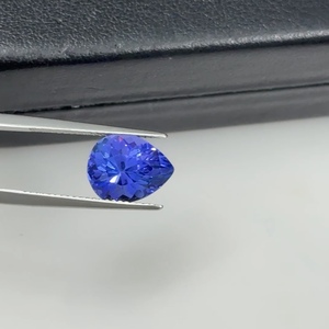 Pierre précieuse naturelle Tanzanite taille poire, bleu violet, facettée, pour la fabrication de bijoux, vente en gros - Product Image 2