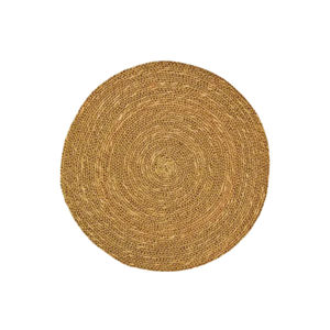Sleek Seagrass Place Mats Round Hand-Woven Wicker Table Mats Natural Straw Chargers for Stylish Meal Times - Product Image 1