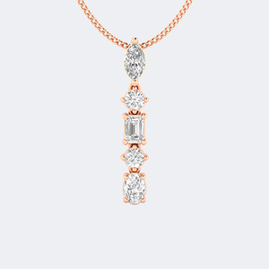 Collar con Colgante de Lujo con Diamantes Cultivados en Laboratorio de 2.00CTW, Corte Multiforma, Engastados en Oro de 14K, Certificados por IGI - Product Image 6