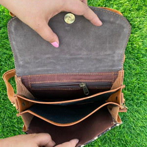 กระเป๋าสะพายไหล่หนังขนสัตว์พิมพ์ลายสัตว์สไตล์ตะวันตกใหม่คุณภาพสูงแฟชั่นหนังขนสัตว์หนังแท้คุณภาพสูงสายสะพายข้าง - Product Image 5