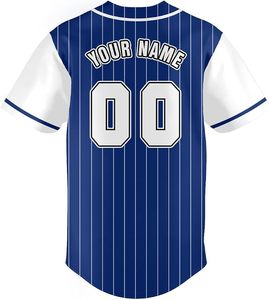 Maillot de baseball personnalisé à rayures fines pour équipe nationale, avec nom et numéro personnalisés, pour hommes et femmes - Product Image 3