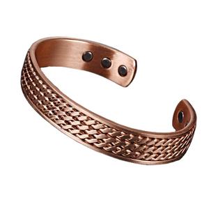 Fancy Magnetic <b>Copper</b> Bracelet with Steel Wire Wearing It Has Health Benefits Magnetic Therapy <b>Copper</b> Cuff Bracelet - Product Image 1