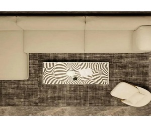 Table basse en os incrusté personnalisée, style floral, à prix très avantageux par F S International - Product Image 4