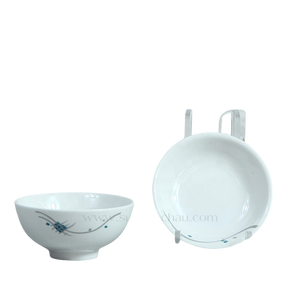 Ensemble de 12 bols en céramique écologiques de qualité supérieure, polis, peints à la main, motif floral vert traditionnel, de haute qualité - Product Image 2