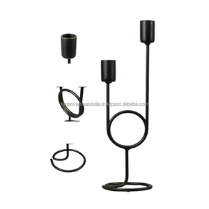 Portavelas de metal hecho a mano vintage, diseño único para eventos en casa y centros de mesa en varios tamaños y estilos - Product Image 6