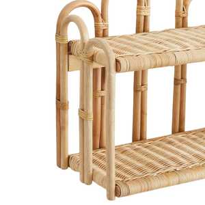High Quality Kids Rattan <b>Wall</b> <b>Books</b> Shelf Kids Furniture Room Handwoven Wicker Arched Display Storage Bookshelf Toy Wholesale - Product Image 2