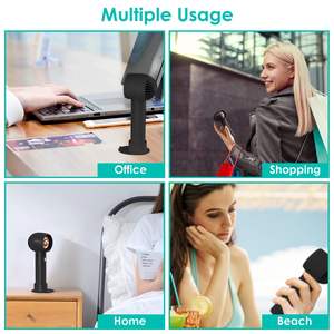 Portable Rechargeable Personal <b>Fan</b> with 3 Speeds <b>Quiet</b> <b>Desk</b> Phone Holder and Removable Base Handheld Pocket <b>Fan</b> - Product Image 5