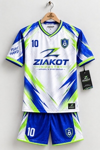 Vente en gros directe ZIAKOT INDUSTRY – Maillot de football personnalisé à sublimation, motif graffiti blanc, noir et or vieilli, le plus vendu - Product Image 6