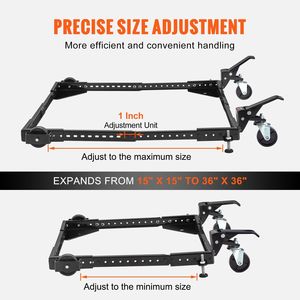 Base Mobile Universale Robusta con Ruote Girevoli, Capacità di Carico 700 Libbre, Regolabile 15x15 Pollici, 36x36 Pollici, con Ruote da 36 Pollici - Product Image 4