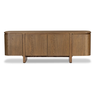 Mueble de TV Moderno de Madera Sólida, Diseño Mid-Century, Mueble de Almacenamiento para Sala de Estar, Compatible con Televisores de 65 Pulgadas o Más, Montaje en el Suelo - Product Image 6