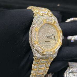 Luxury Hip Hop Automatic Movement Stainless Steel Moissanite <b>Iced</b> <b>Out</b> <b>Watch</b> for Men with Box - Product Image 5