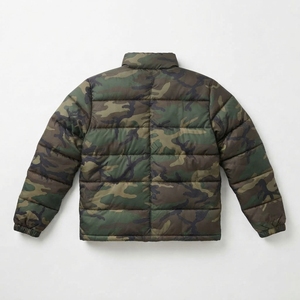 Chaqueta Acolchada de Camuflaje para Hombre, Cuello Alto, Cierre de Cremallera, Resistente al Viento, Relleno de Poliéster, Estilo Casual de Invierno - Product Image 2