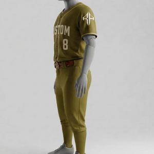 Conjunto de Uniforme de Béisbol Moderno para Hombre con Estampado Sublimado y Logotipo Blanco, 100% Poliéster de Alta Calidad, Manga Corta - Product Image 5
