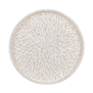 Bandejas de servir de bambú personalizadas con incrustaciones de nácar al por mayor de Vietnam, juego de bandejas redondas decorativas ecológicas para decoración de mesa - Product Image 3